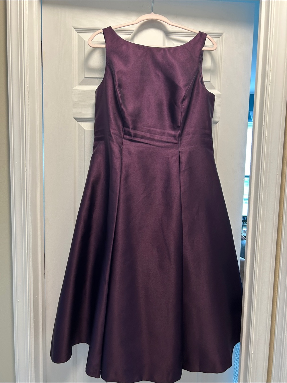 Adrianna Papell Girls' Sleeveless A-Line Dress in Plum